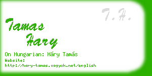 tamas hary business card